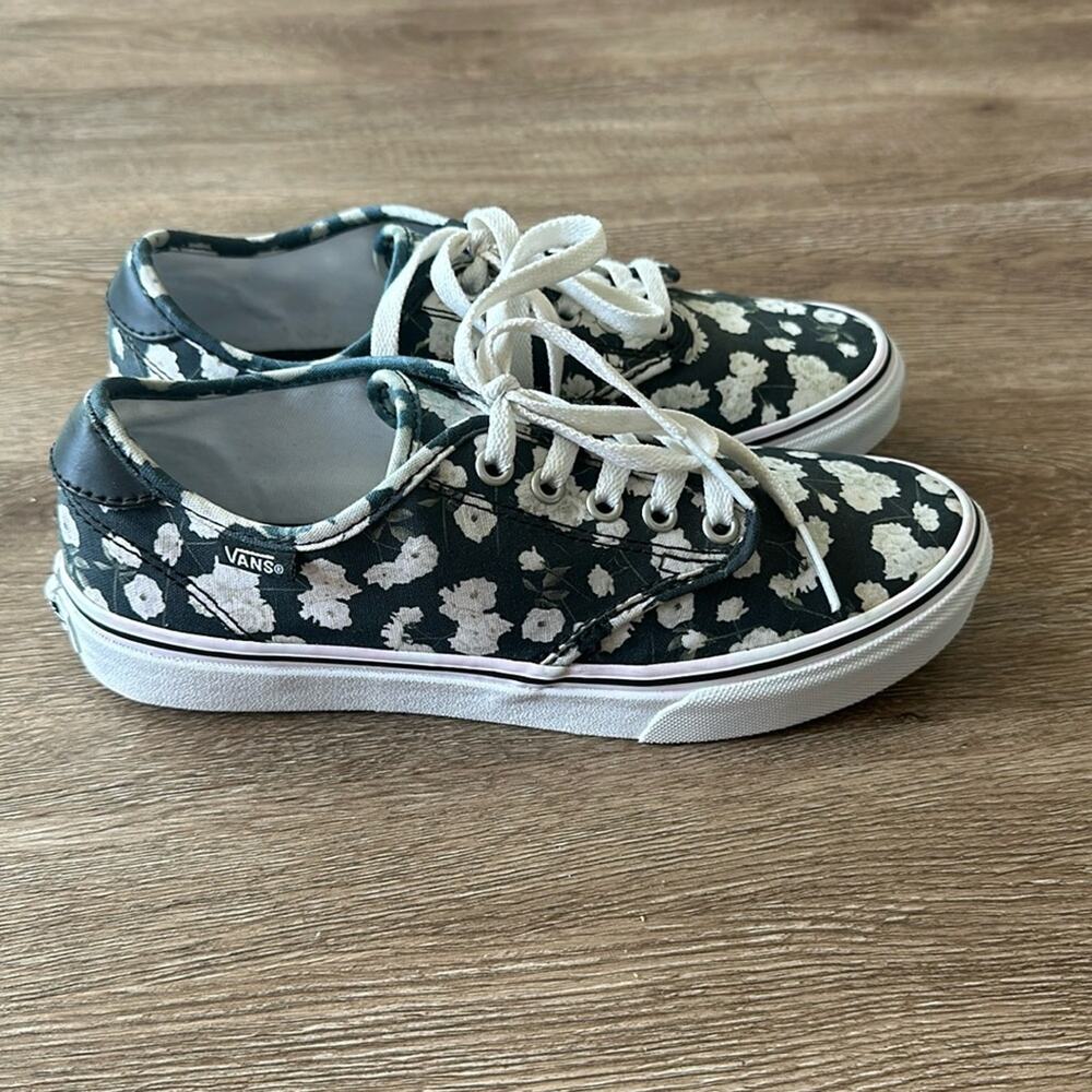 Vans Camden Deluxe Sneakers‎ Grey & White Floral Size 7.5